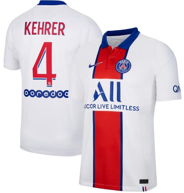 PSG Away Kit Soccer Jersey Kehrer 4 2020/21